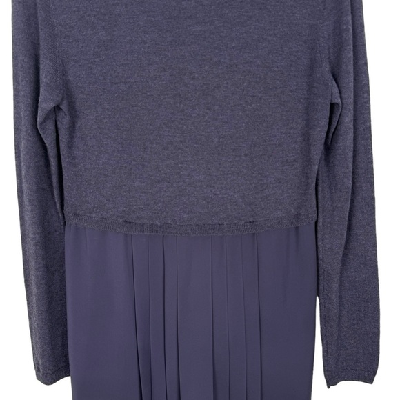 Soft Surroundings Women Wool Alpaca Sweater S Purple High Low Sheer Preppy - Picture 8 of 12